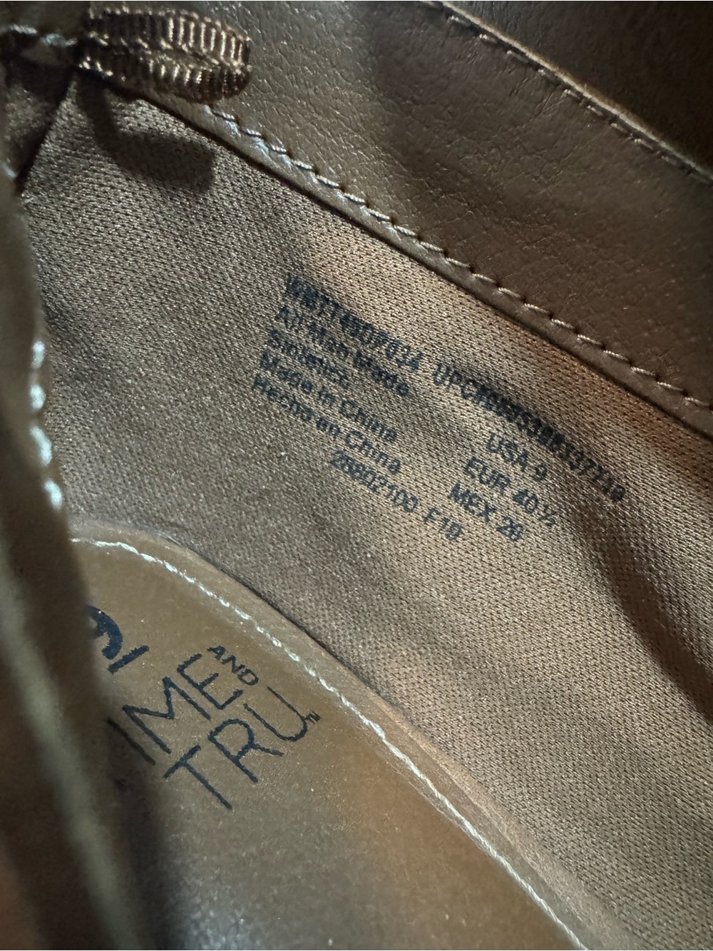 Time and Tru Women's Brown Pointed Slip-On Moccasins - Picture 3 of 4